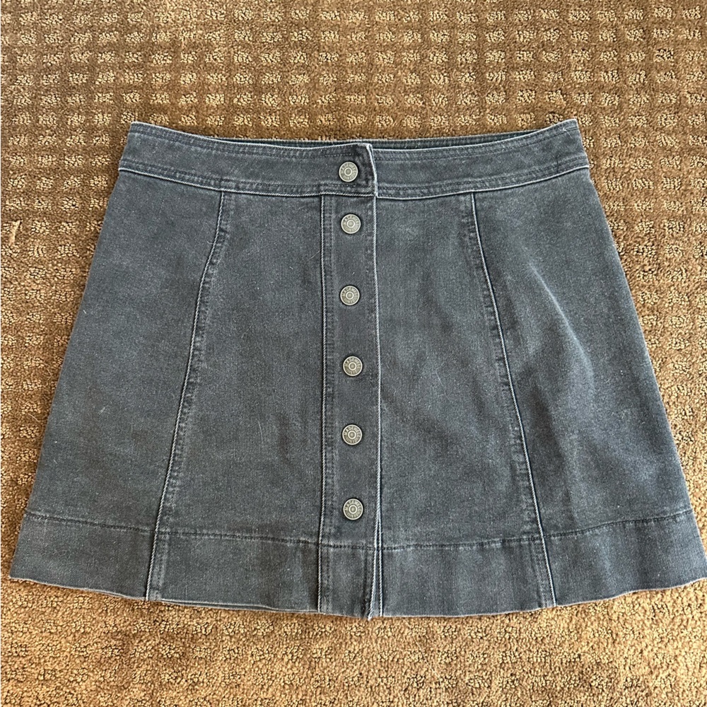 Madewell Black Denim Skirt